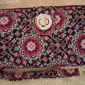 Vera Bradley Turnlock Wallet/Lilac Tapestry Purple